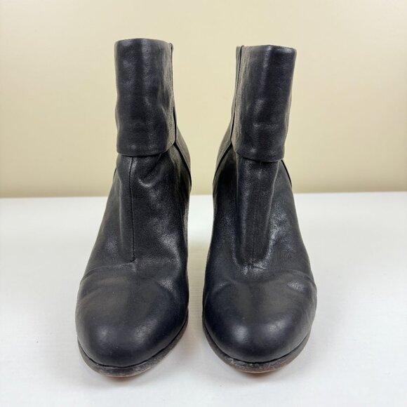 Rag & Bone Newbury Zip Up Black Leather Ankle Boots - Picture 3 of 14